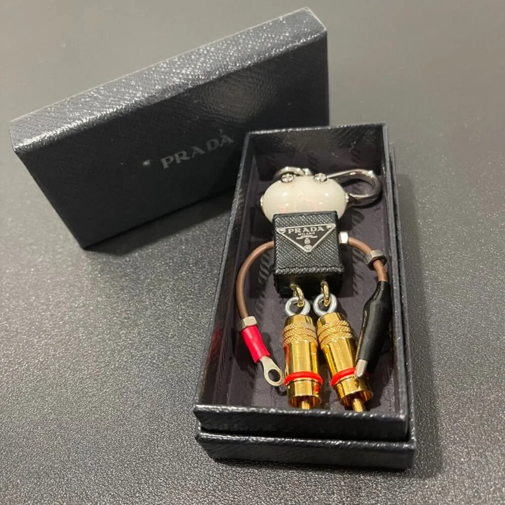 Prada Black and Gold Robot Keychain (JB1324)